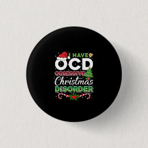 Chapa Redonda De 2,5 Cm Navidades-Navidades obsesionados con la OCD desord