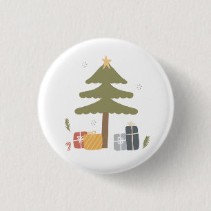 Chapa Redonda De 2,5 Cm Navidades nórdicos Fiesta Scandi Christmas Tree