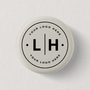 Chapa Redonda De 2,5 Cm Negocio de Logotipo Personalizado Moderno