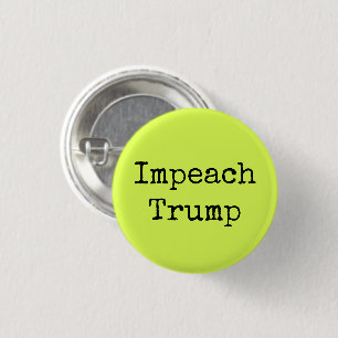 Chapa Redonda De 2,5 Cm Neon Green "Impeach Trump"