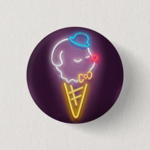 Chapa Redonda De 2,5 Cm Neon Ice Cream