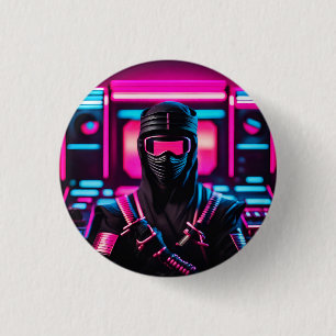 Chapa Redonda De 2,5 Cm neon ninja