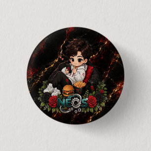 Chapa Redonda De 2,5 Cm Neos Kawaii Zodíaco Escorpio