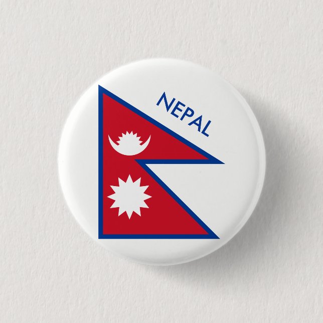 Chapa Redonda De 2,5 Cm nepal (Anverso)