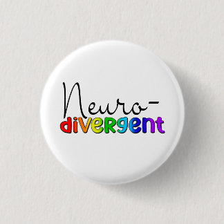 Chapa Redonda De 2,5 Cm Neurodivergente | Neurodiversidad Sensibilización 