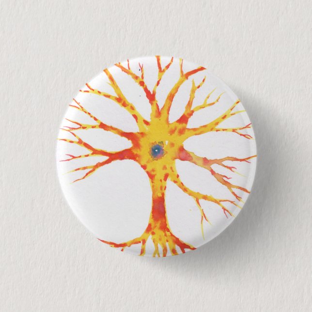 Chapa Redonda De 2,5 Cm Neuron (Anverso)
