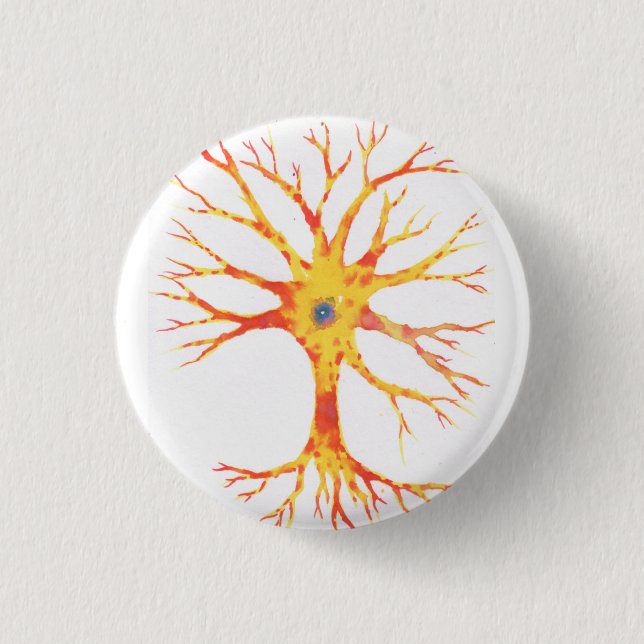 Chapa Redonda De 2,5 Cm Neuron (Anverso)