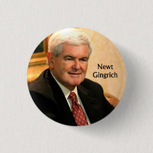 Chapa Redonda De 2,5 Cm Newt Gingrich