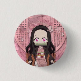 Chapa Redonda De 2,5 Cm Nezuko Kamado Chibi