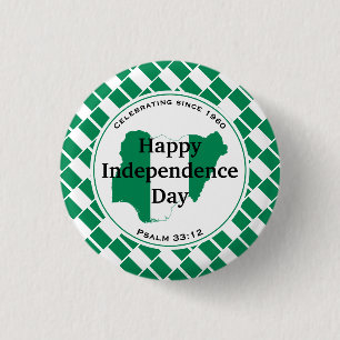 Chapa Redonda De 2,5 Cm NIGERIA INDEPENDENCIA Elegante Bandera Nigeriana