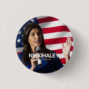 Chapa Redonda De 2,5 Cm Nikki Haley para presidente 2024