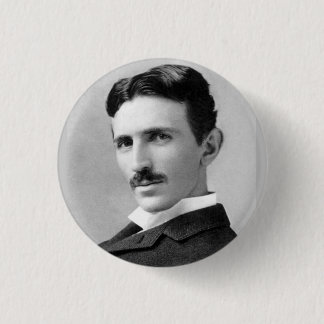 Chapa Redonda De 2,5 Cm Nikola Tesla