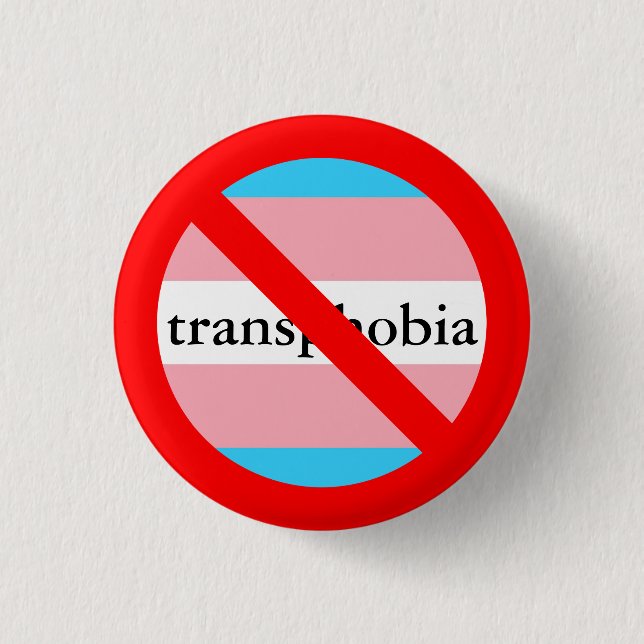 Chapa Redonda De 2,5 Cm ningún transphobia permitido (Anverso)
