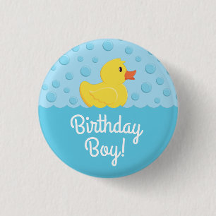 Chapa Redonda De 2,5 Cm Niños Fiestas de cumpleaños de Rubber Ducky bebé