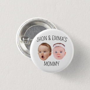 Chapa Redonda De 2,5 Cm Niños fotográficos personalizados, regalo del Día 