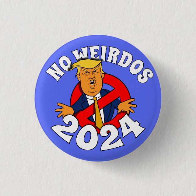 Chapa Redonda De 2,5 Cm No es raro - Trump (Anverso)