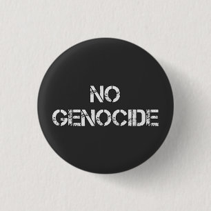 Chapa Redonda De 2,5 Cm NO Genocidio Decir no al genocidio DETENER el