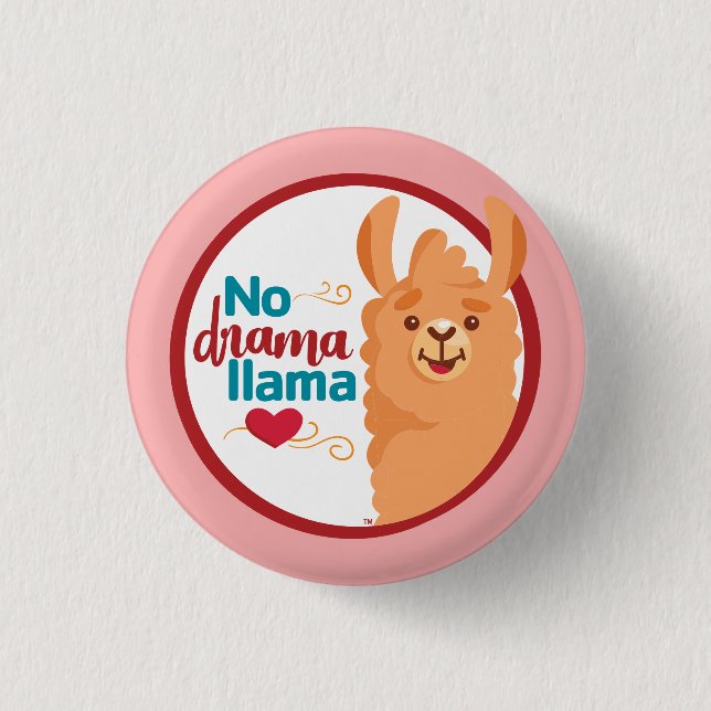 Chapa Redonda De 2,5 Cm No hay llama dramática (cálida) rosa (Anverso)