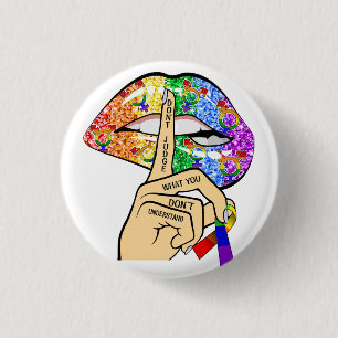 Chapa Redonda De 2,5 Cm No juzgues lo que no entiendes del orgullo LGBTQIA