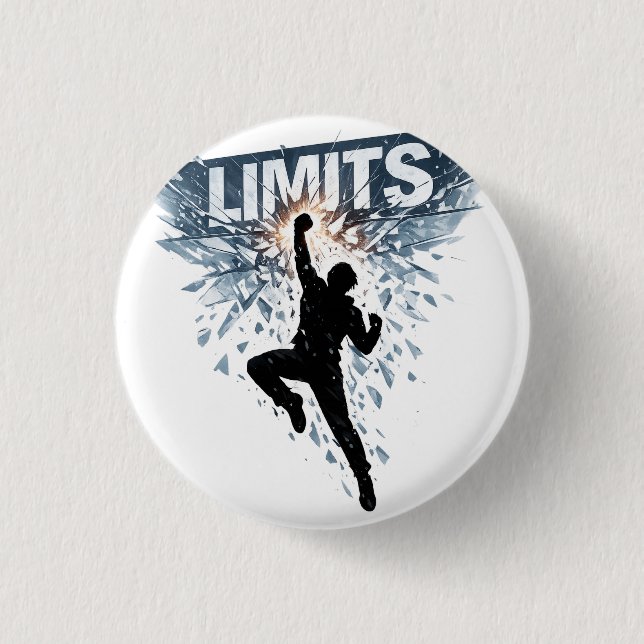 Chapa Redonda De 2,5 Cm No Limits Motivation Design  (Anverso)