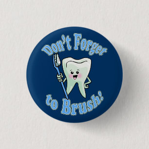 Chapa Redonda De 2,5 Cm No olvide cepillar