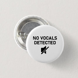 Chapa Redonda De 2,5 Cm No se detectaron vocales con diseño de audio mínim
