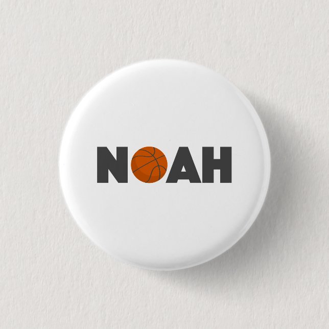 Chapa Redonda De 2,5 Cm Noah Basketball (Anverso)