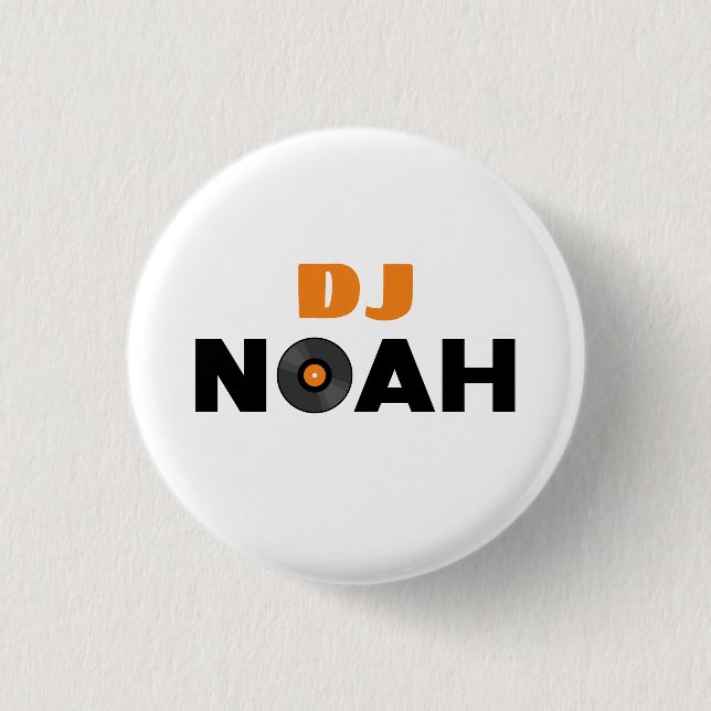 Chapa Redonda De 2,5 Cm Noah DJ (Anverso)