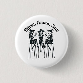 Chapa Redonda De 2,5 Cm Noche de vino de brujas personalizadas, modernas y