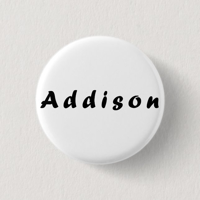 Chapa Redonda De 2,5 Cm Nombre de Addison, para Addison (Anverso)