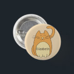 Chapa Redonda De 2,5 Cm Nombre para añadir gatos de Personalizado circular<br><div class="desc">Un lindo personalizado personalizado. Todos los colores de este gato vector se pueden personalizar y cambiar a cualquier color que desee. Con tu nombre o cualquier texto en el vientre del gato.</div>