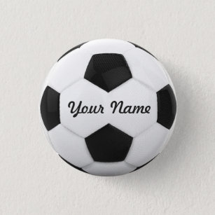 Chapa Redonda De 2,5 Cm Nombre personalizado del balón de fútbol