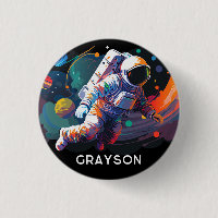 Nombre personalizado del espacio astronauta modern