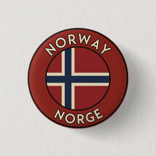 Chapa Redonda De 2,5 Cm Noruega Norway