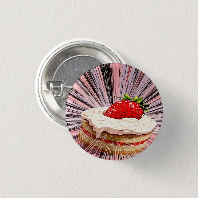 Chapa Redonda De 2,5 Cm Nostalgia de Strawberry Shortcake (Anverso y reverso)