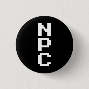 Chapa Redonda De 2,5 Cm NPC - Carácter no reproducible