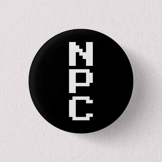 Chapa Redonda De 2,5 Cm NPC - Carácter no reproducible (Anverso)