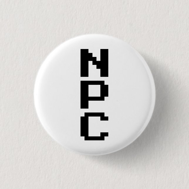 Chapa Redonda De 2,5 Cm NPC - Carácter no reproducible (Anverso)