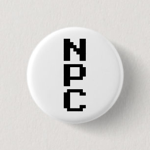 Chapa Redonda De 2,5 Cm NPC - Carácter no reproducible