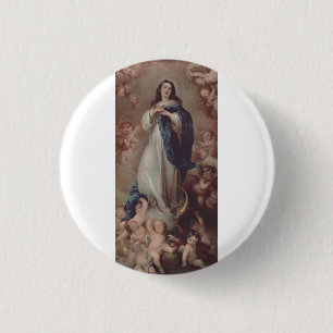 Chapa Redonda De 2,5 Cm Nuestra Señora de la Inmaculada Concepción