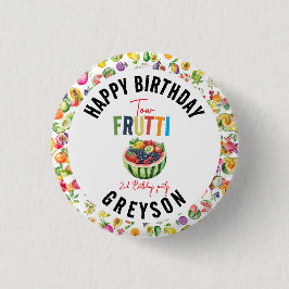 Chapa Redonda De 2,5 Cm Nuestro pequeño Fiesta de cumpleaños número 2