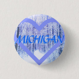 CHAPA REDONDA DE 2,5 CM NUEVO PIN DEL INVIERNO PERIHEART DE MICHIGAN