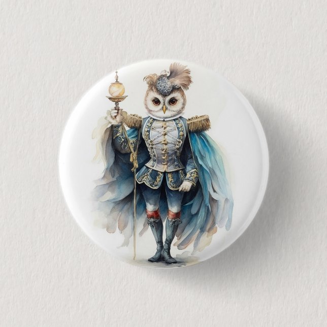 Chapa Redonda De 2,5 Cm Nutcracker Ballet, Drosselmeyer Owl (Anverso)