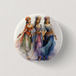 Chapa Redonda De 2,5 Cm Nutcracker Ballet, Elegant Arab Dancers