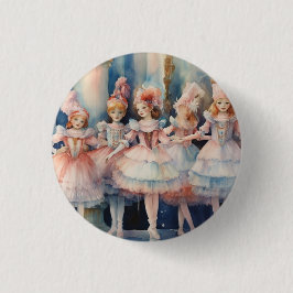 Chapa Redonda De 2,5 Cm Nutcracker Ballet Whimsical Polichinelle/Buffoons