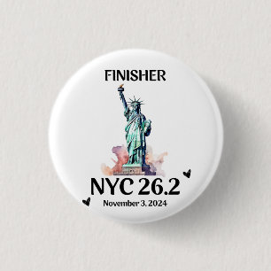 Chapa Redonda De 2,5 Cm NYC Marathon Finisher Regalo Para Runner