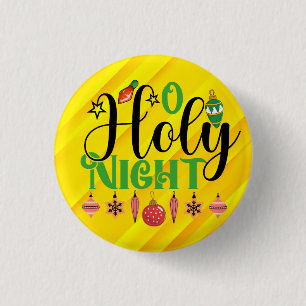 Chapa Redonda De 2,5 Cm O Santa Noche