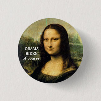 Chapa Redonda De 2,5 Cm OBAMA, BIDEN, por supuesto.