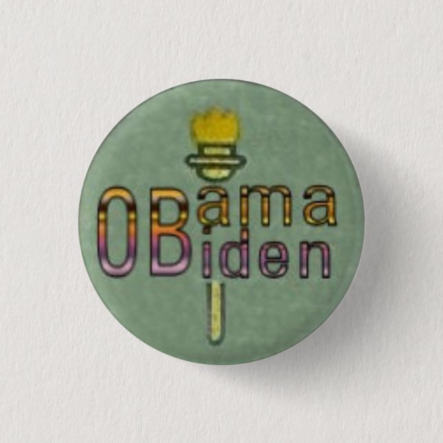 Chapa Redonda De 2,5 Cm Obama/botón de Biden pequeño (Anverso)