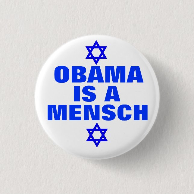 Chapa Redonda De 2,5 Cm Obama es un Mensch 2012 (Anverso)